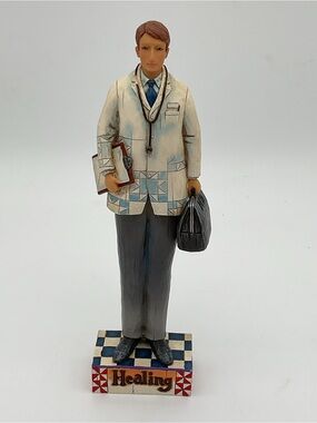 Jim Shore Cream and Blue Doctor Figurine “Healing”